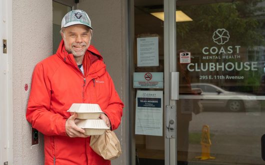 Stephen outside the CMH Clubhouse